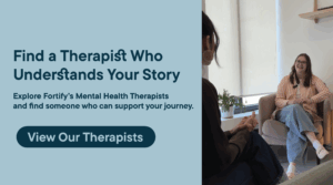 Therapist talking to client